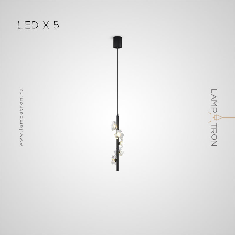 CAMILIA BW Pendant by Lampadom - side view