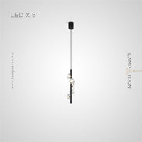 CAMILIA BW Pendant by Lampadom - side view