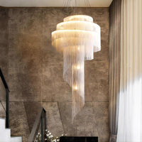 CONCORDIA GOLD Chandelier by Lampadom - side view