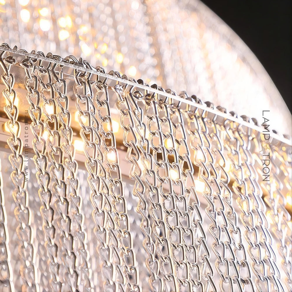 CONCORDIA GOLD Chandelier by Lampadom - side view