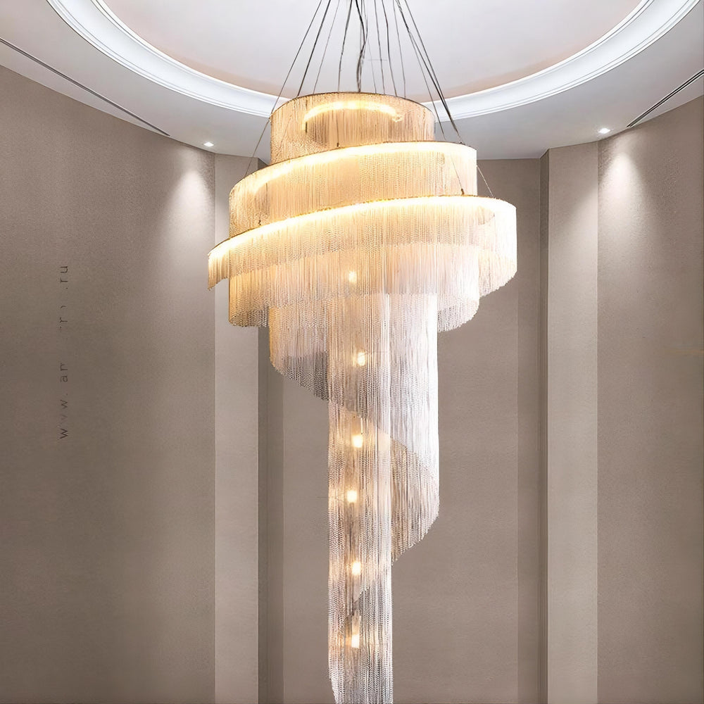 CONCORDIA GOLD Chandelier by Lampadom - angle view