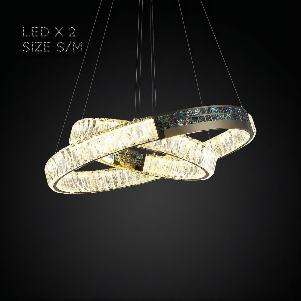 CANTATA X Ring Chandelier by Lampadom - angle view