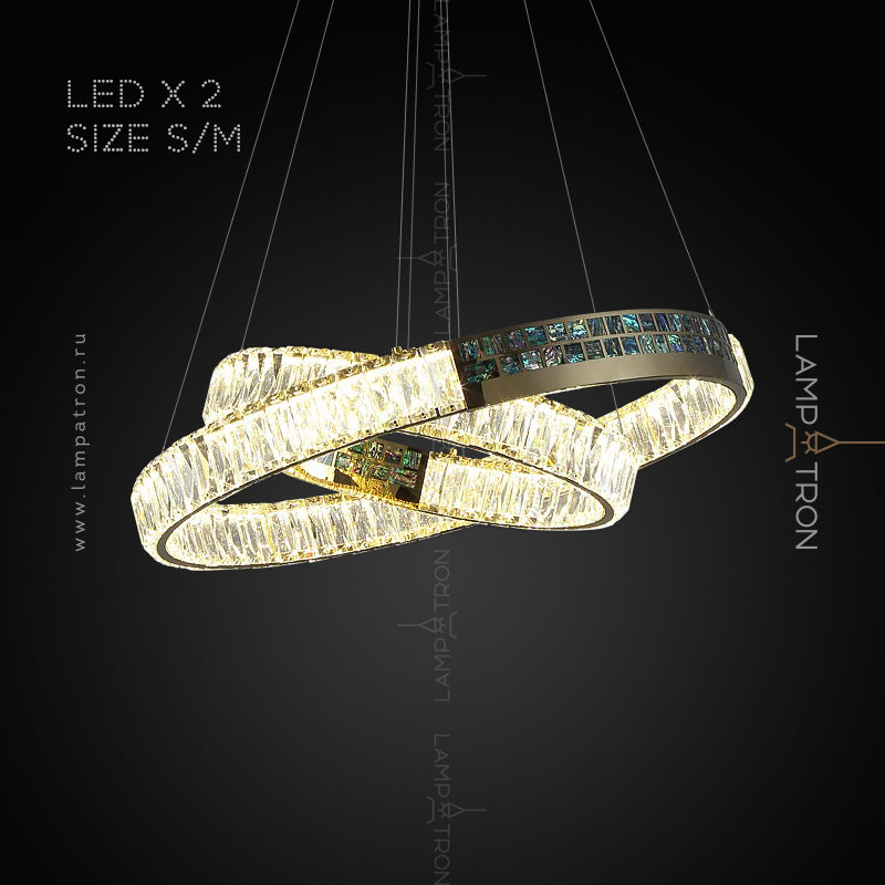 CANTATA X Ring Chandelier by Lampadom - close-up