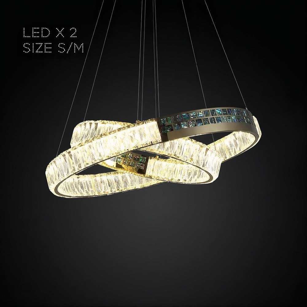CANTATA X Ring Chandelier by Lampadom - side view