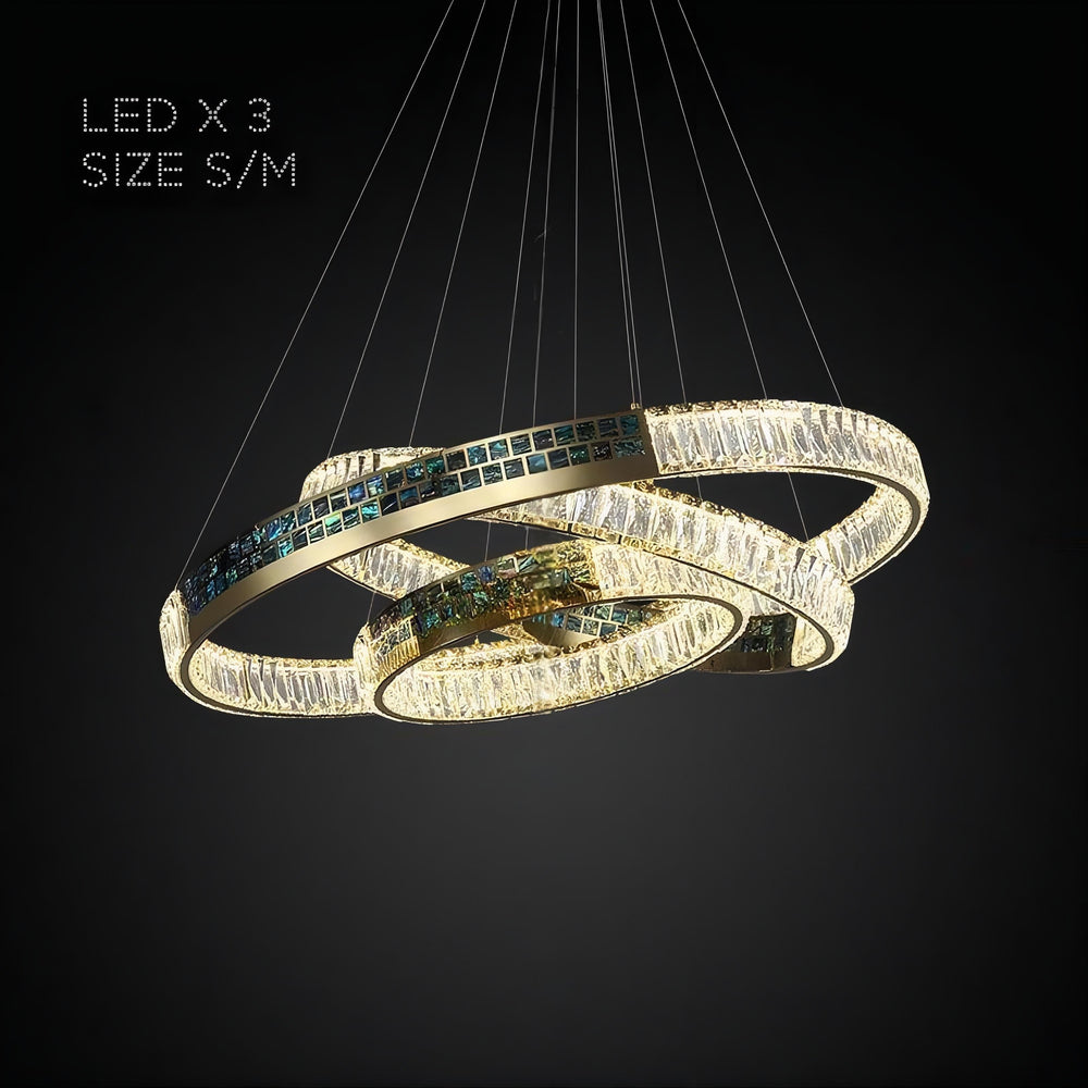 CANTATA X Ring Chandelier by Lampadom - side view