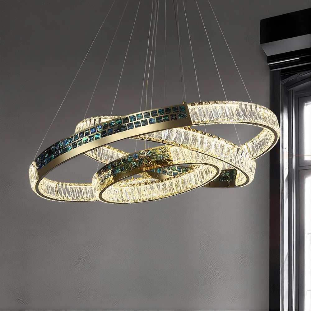 CANTATA X Ring Chandelier by Lampadom - top view