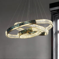 CANTATA X Ring Chandelier by Lampadom - top view