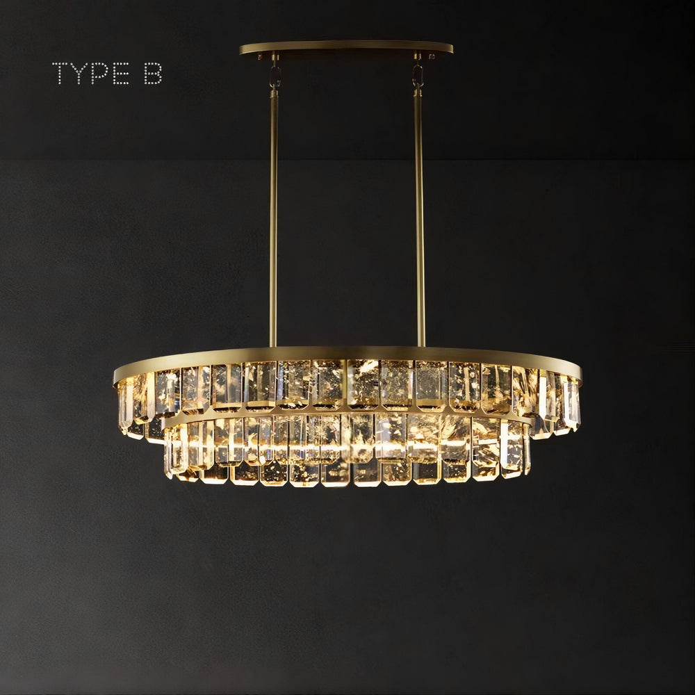 CAPELLA Linear Chandelier by Lampadom - top view
