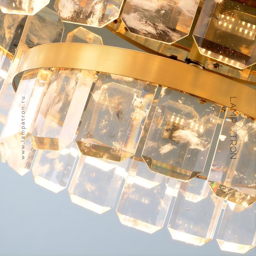 CAPELLA Linear Chandelier by Lampadom - side view