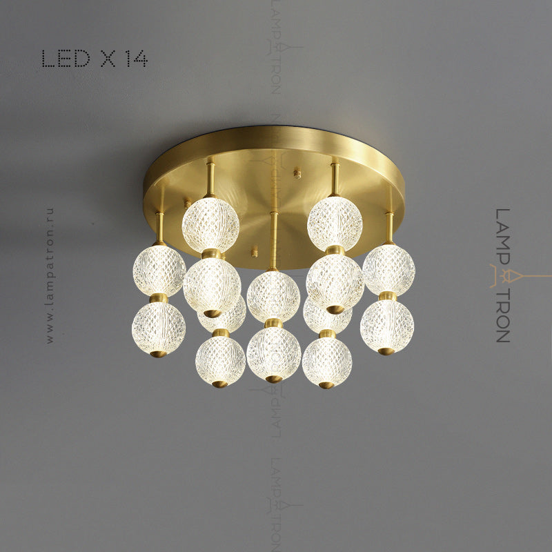 CARA Ceiling Chandelier by Lampadom - close-up