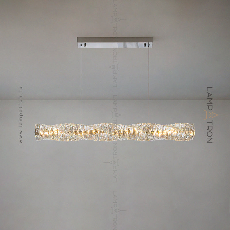 CARE Linear Chandelier by Lampadom - scale reference