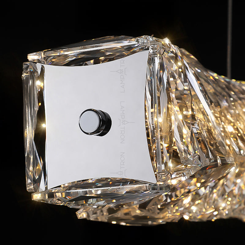 CARE Linear Chandelier by Lampadom - angle view
