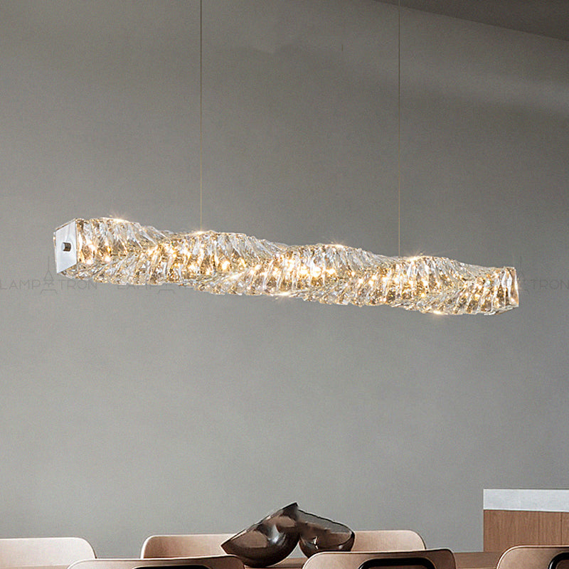 CARE Linear Chandelier by Lampadom - top view