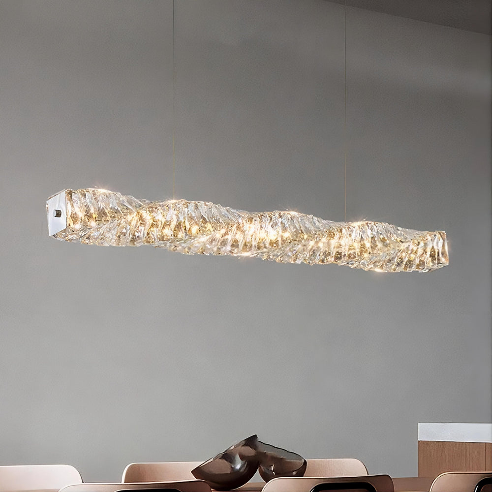 CARE Linear Chandelier by Lampadom - angle view