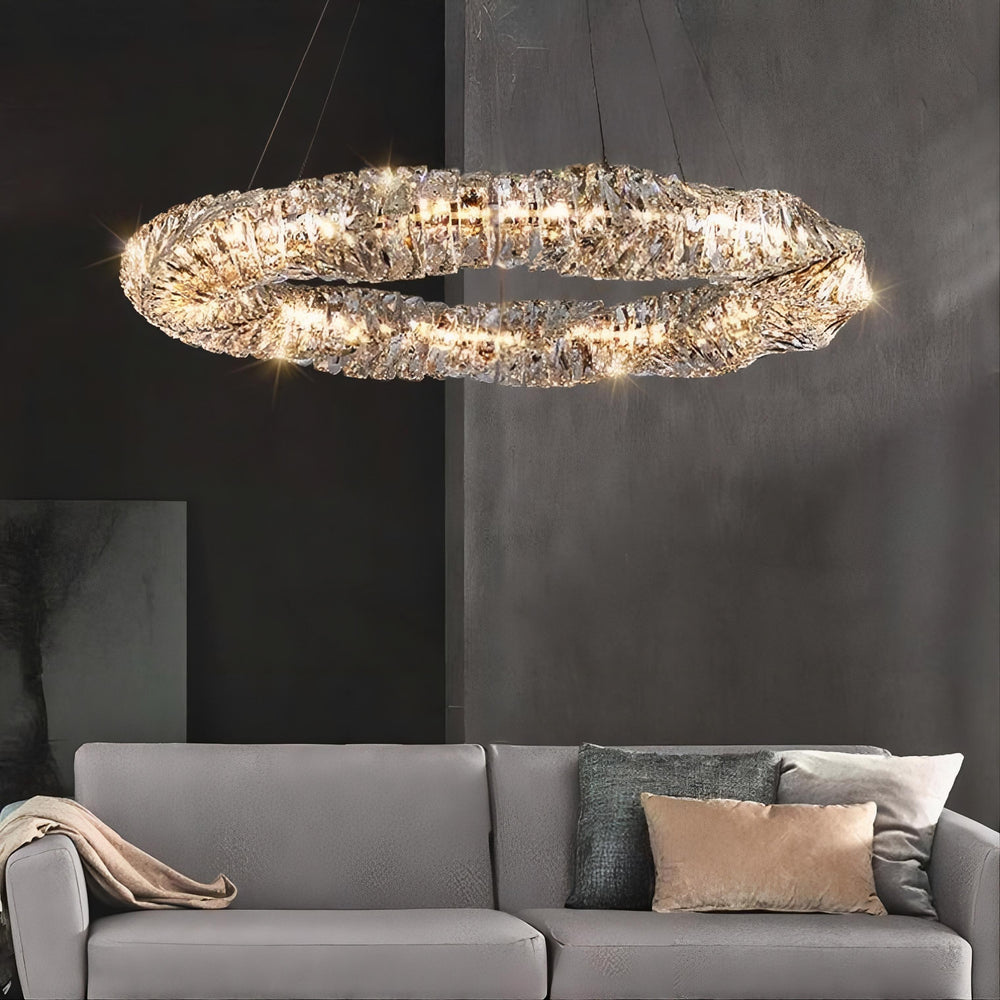 CARE RING Ring Chandelier by Lampadom - detail view