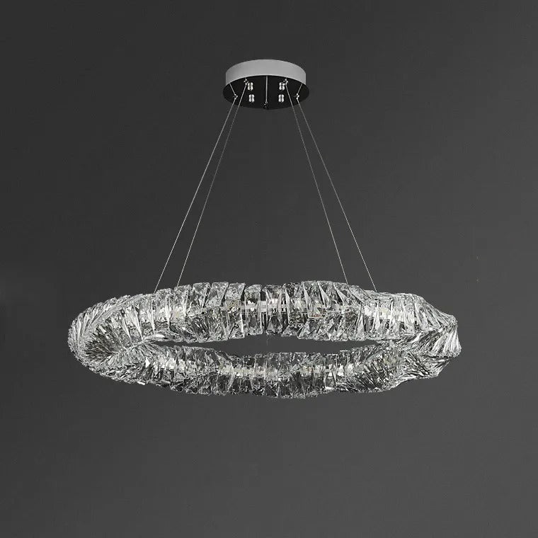 CARE RING Ring Chandelier by Lampadom - side view
