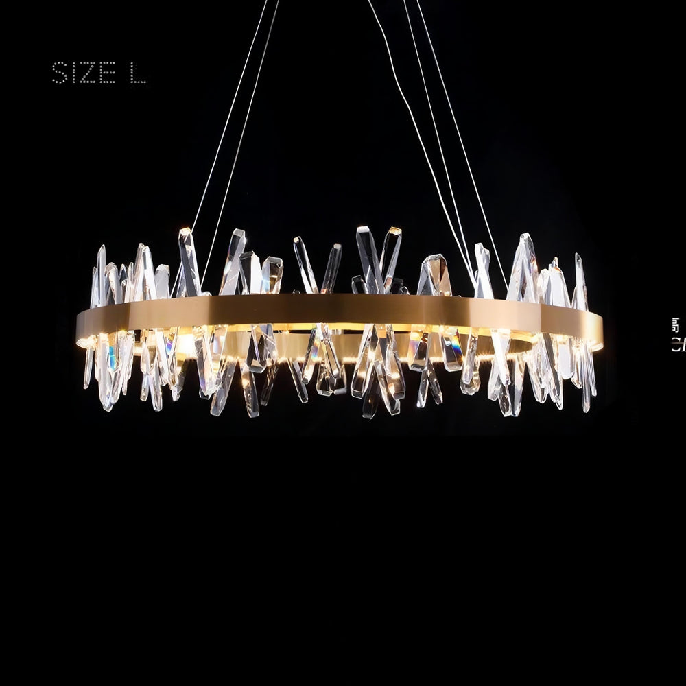 CAROLA CROSS Ring Chandelier by Lampadom - side view
