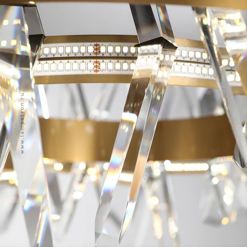 CAROLA CROSS Ring Chandelier by Lampadom - side view