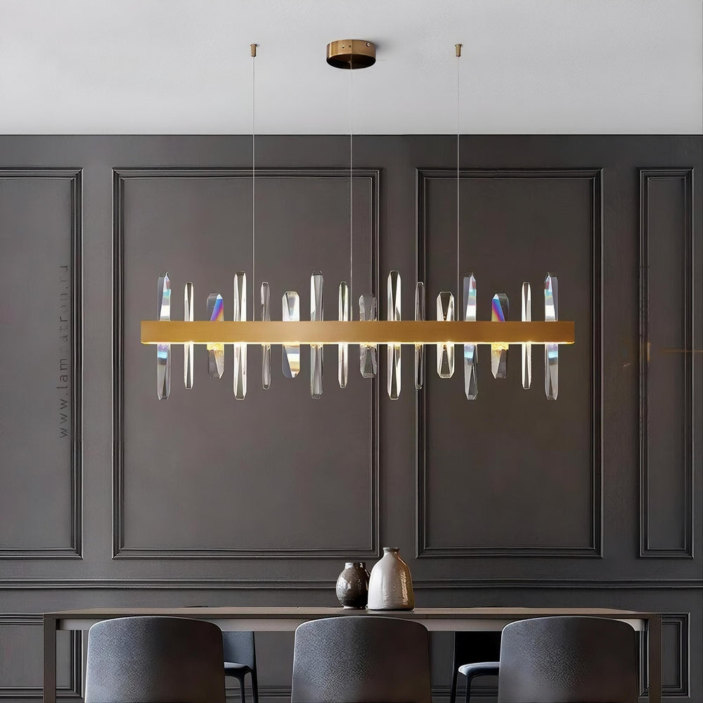 CAROLA Linear Chandelier by Lampadom - ambient shot