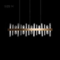 CAROLA Linear Chandelier by Lampadom - angle view
