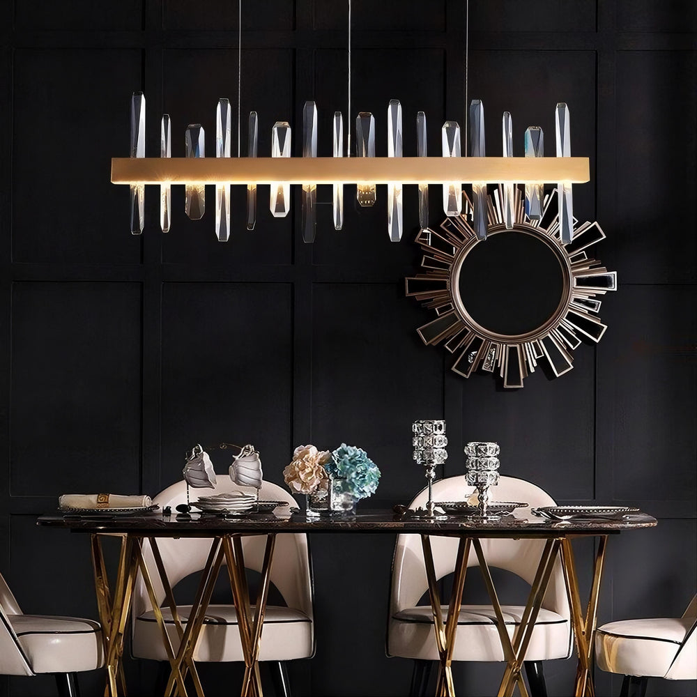 CAROLA Linear Chandelier by Lampadom - close-up