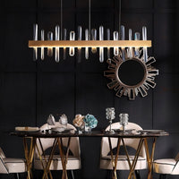 CAROLA Linear Chandelier by Lampadom - close-up
