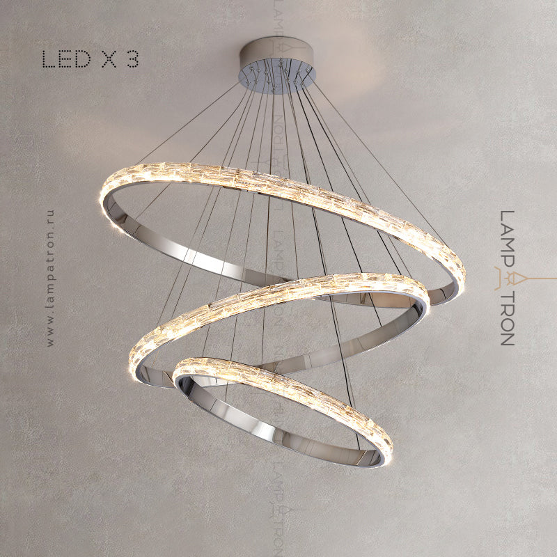 CAROLIN Ring Chandelier by Lampadom - angle view