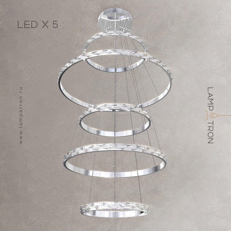 CAROLIN Ring Chandelier by Lampadom - side view