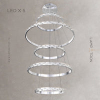 CAROLIN Ring Chandelier by Lampadom - side view