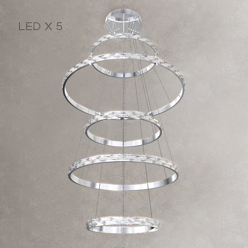 CAROLIN Ring Chandelier by Lampadom - scale reference
