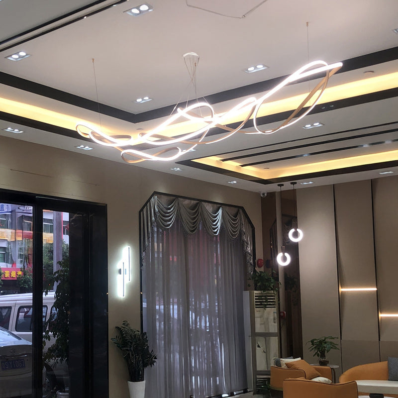 CARSTEN Linear Chandelier by Lampadom - side view