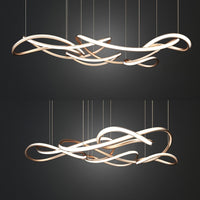 CARSTEN Linear Chandelier by Lampadom - side view