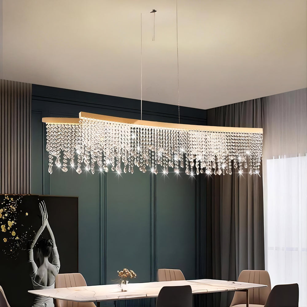 CASSANDRA Linear Chandelier by Lampadom - close-up