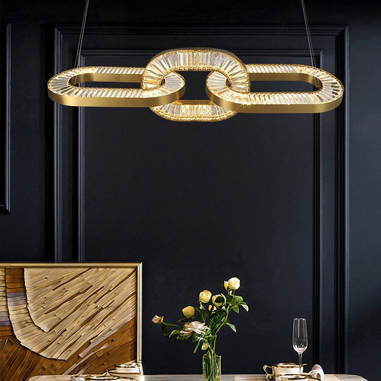 CELEBRATE Linear Chandelier by Lampadom - side view