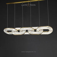 CELEBRATE Linear Chandelier by Lampadom - angle view