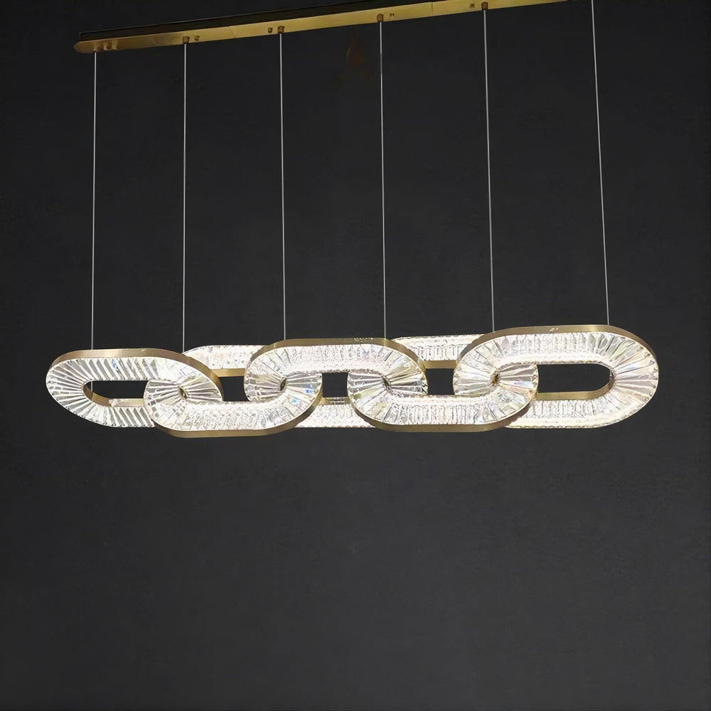 CELEBRATE Linear Chandelier by Lampadom - close-up