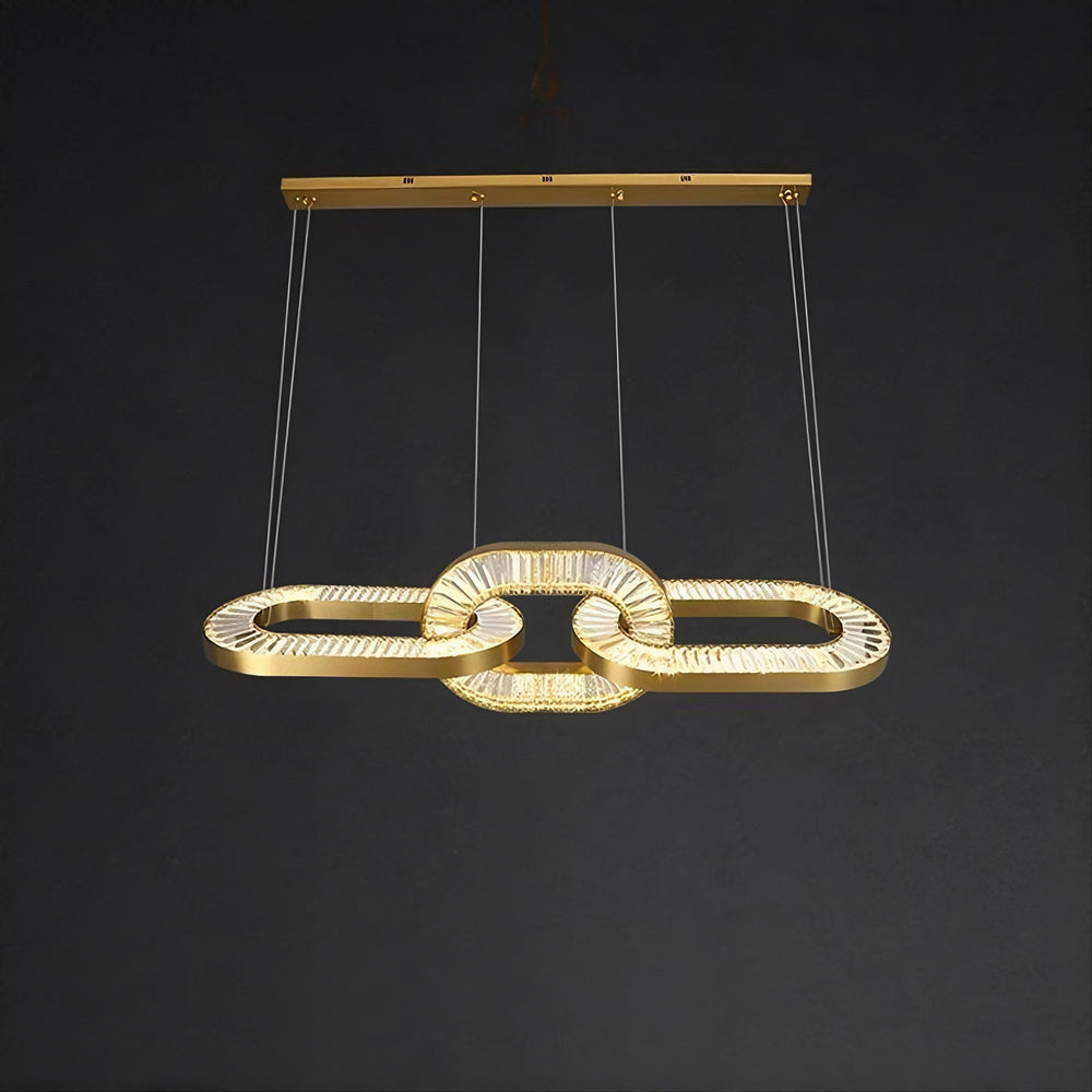CELEBRATE Linear Chandelier by Lampadom - side view