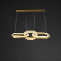 CELEBRATE Linear Chandelier by Lampadom - side view