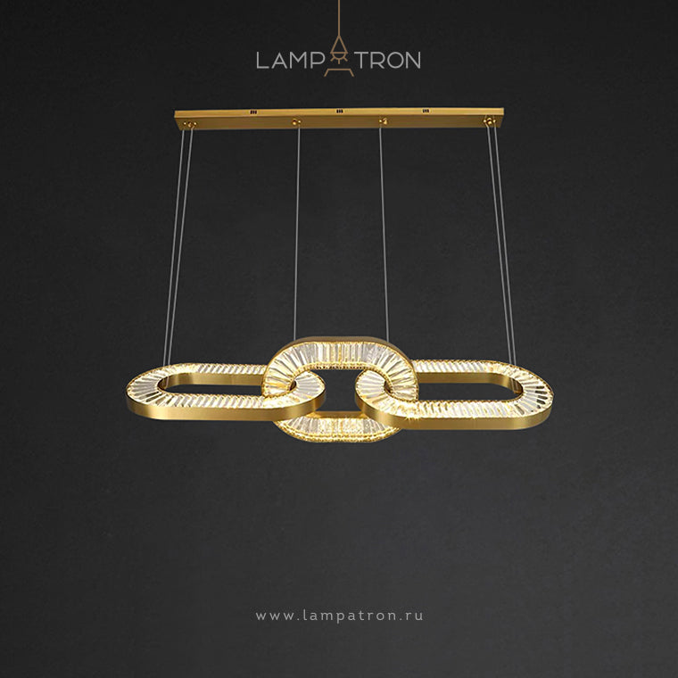 CELEBRATE Linear Chandelier by Lampadom - ambient shot