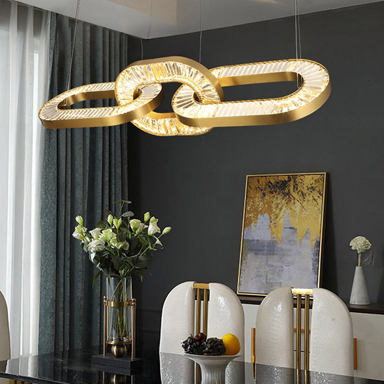CELEBRATE Linear Chandelier by Lampadom - close-up