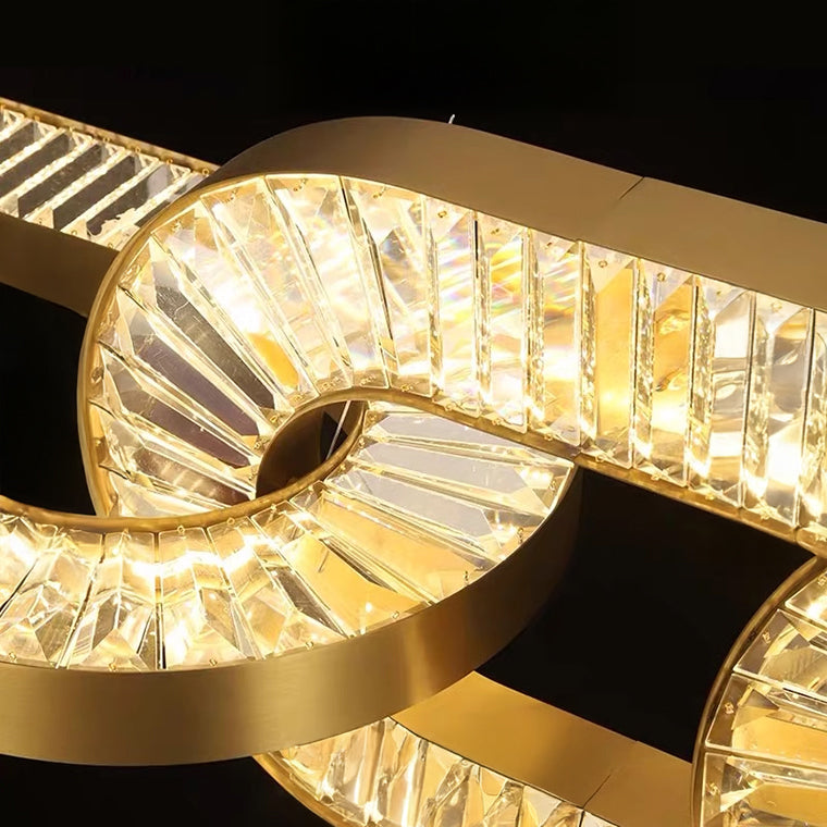 CELEBRATE Linear Chandelier by Lampadom - detail view