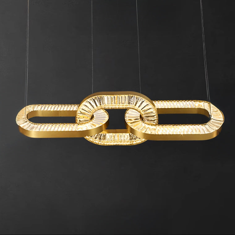 CELEBRATE Linear Chandelier by Lampadom - angle view
