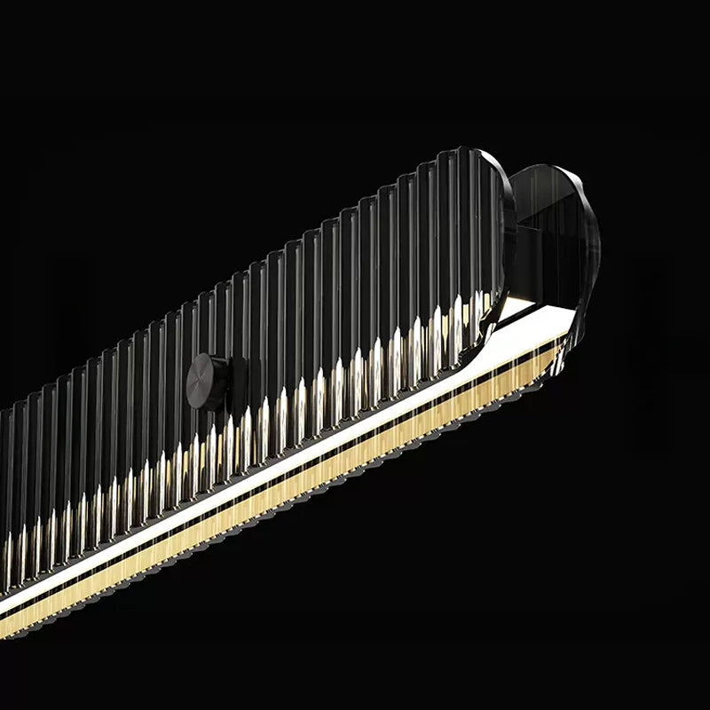 CHIFFA B Linear Chandelier by Lampadom - side view