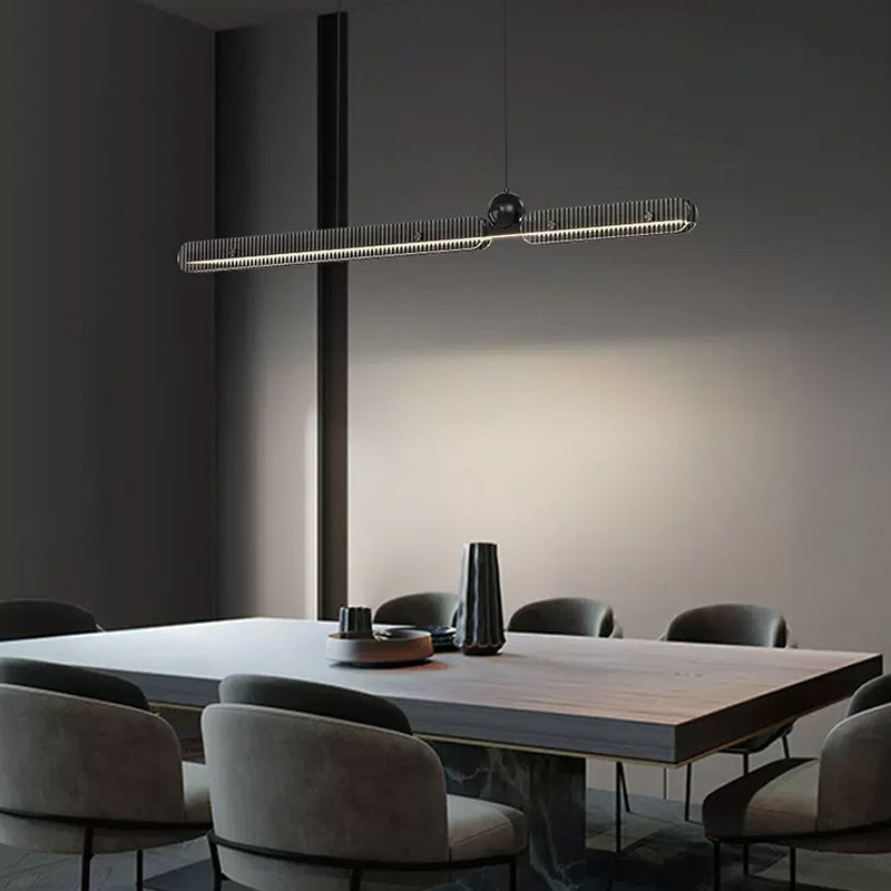 CHIFFA B Linear Chandelier by Lampadom - close-up