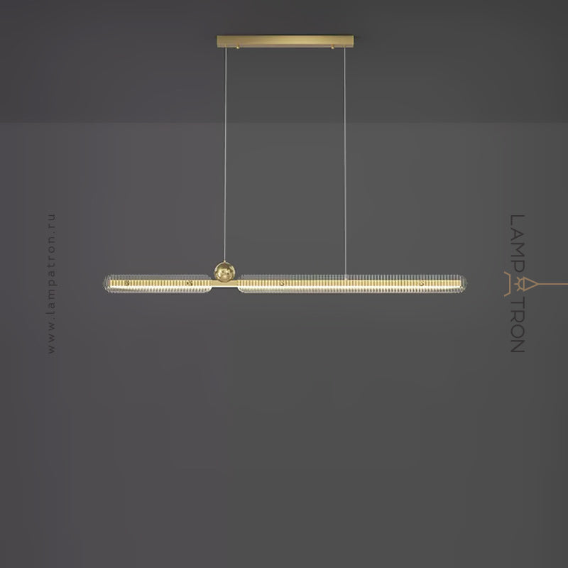 CHIFFA B Linear Chandelier by Lampadom - scale reference