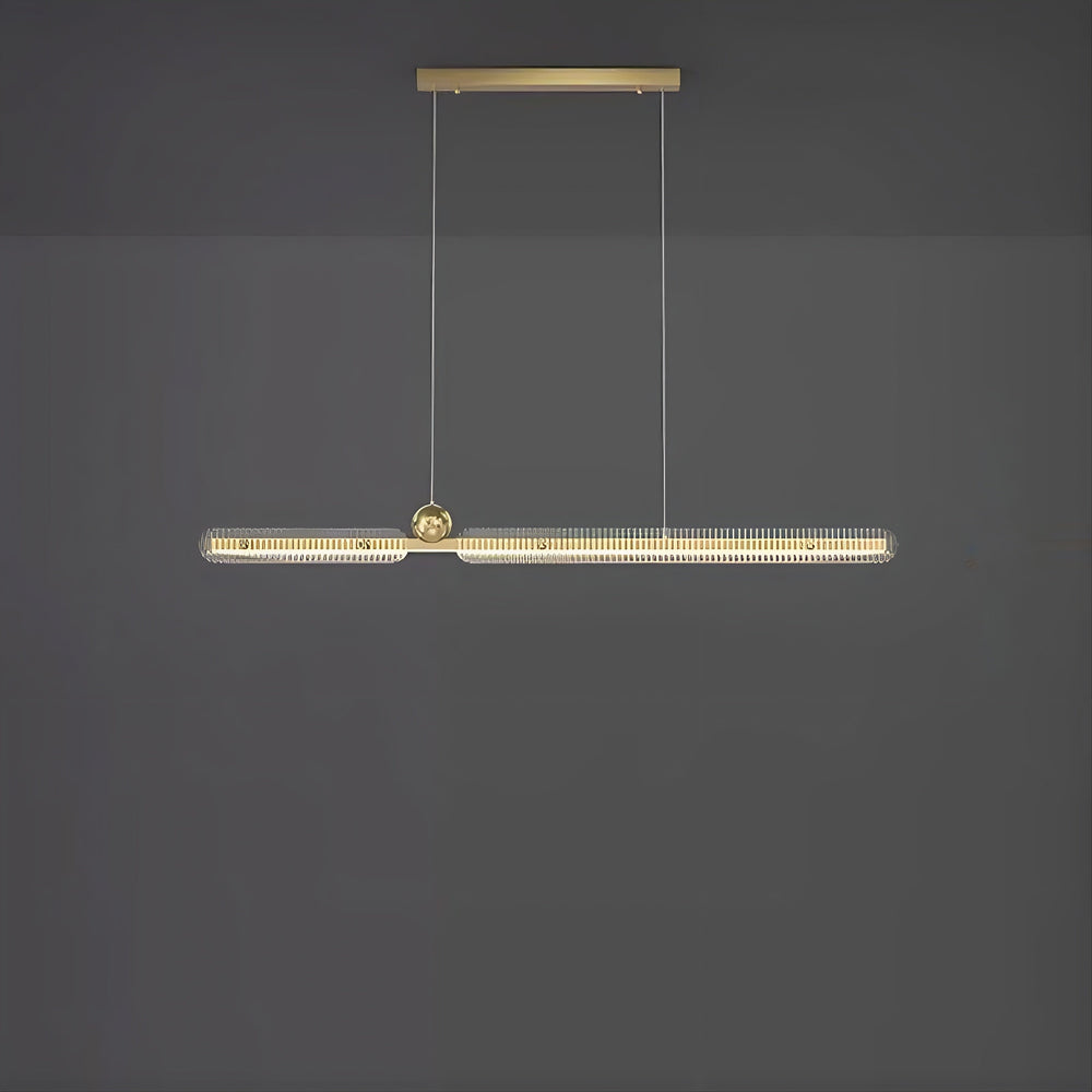 CHIFFA B Linear Chandelier by Lampadom - close-up