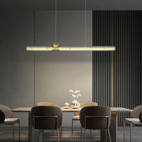 CHIFFA B Linear Chandelier by Lampadom - side view