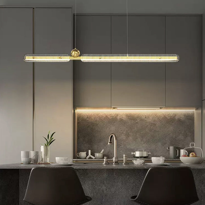 CHIFFA B Linear Chandelier by Lampadom - detail view