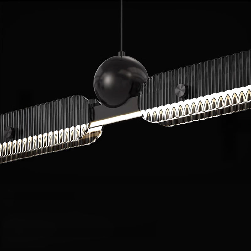 CHIFFA B Linear Chandelier by Lampadom - angle view