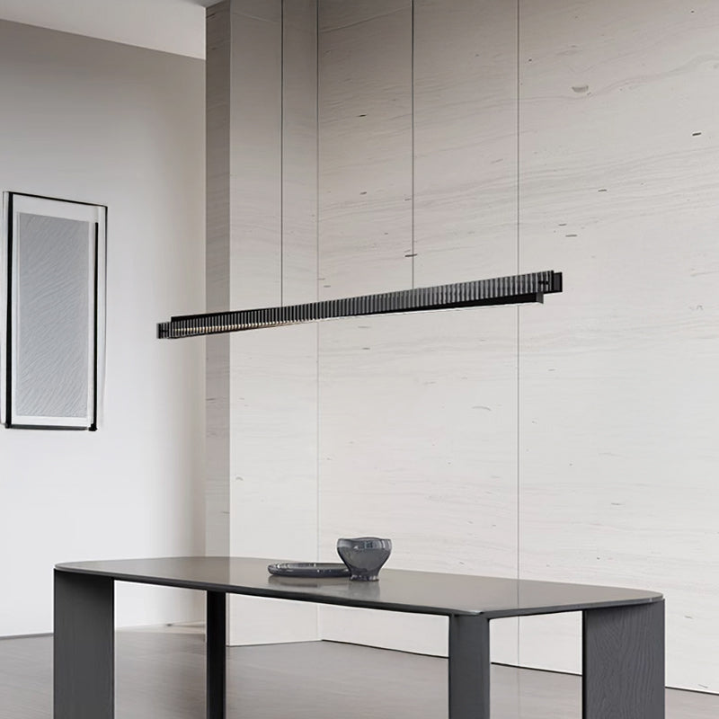 CHIFFA SKEW Linear Chandelier by Lampadom - close-up